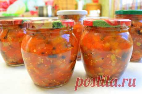 РАТАТУЙ НА ЗИМУ . Вкусный овощной салат на зиму! | Марина Ломака | Яндекс Дзен