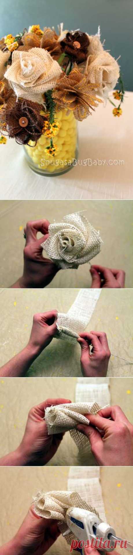 How To Make a Burlap Flower Bouquet | SnugasaBugBaby