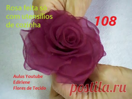AULA 108: ROSA FEITA COM UTENSÍLIOS DE COZINHA (atendendo pedidos)