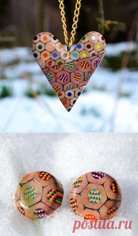 11 удивительных украшений из цветных карандашей