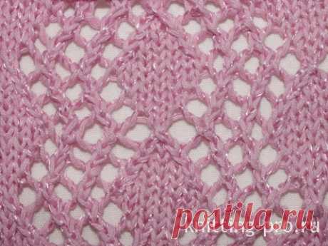 Узор &quot;Ажурные ромбы&quot; - knitting-pro.ru - От азов к мастерству
