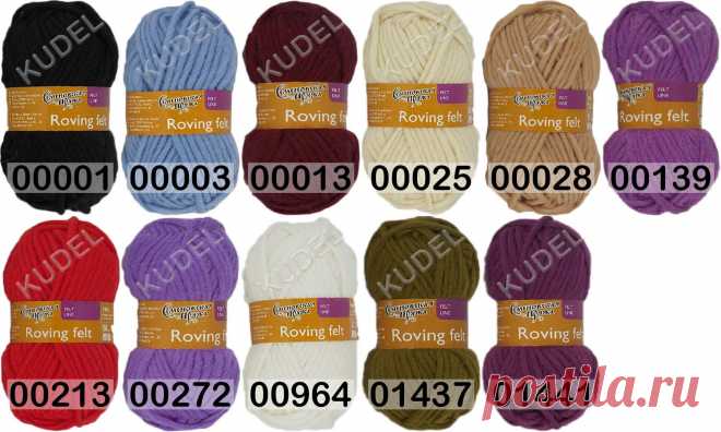 Пряжа Семеновская Roving felt / Валя 100% шерсть, 50 м, 50 г - купить по выгодной цене - интернет-магазин Кудель