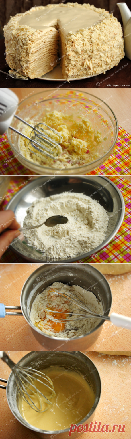 Торт &quot;Наполеон&quot; с очень вкусным кремом - очень подробно..