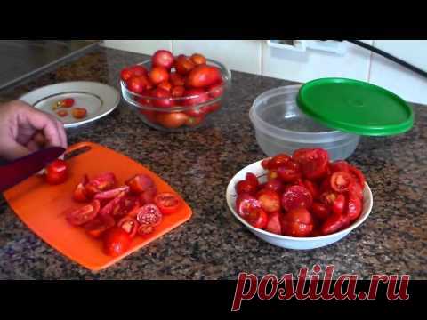КАК  ЗАМОРОЗИТЬ  ПОМИДОРЫ.