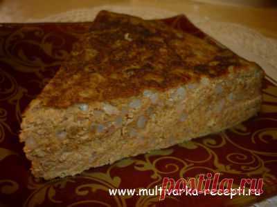 Печеночный пирог с рисом в мультиварке