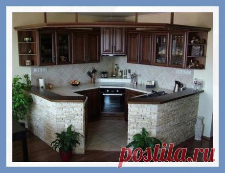 Все о дизайне интерьера Кухня в квартире-студии.