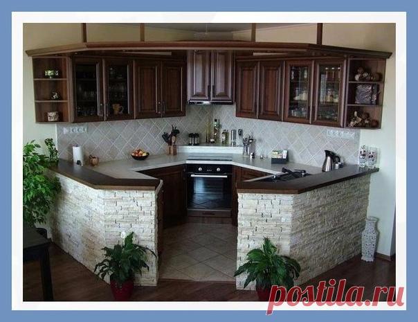 Все о дизайне интерьера Кухня в квартире-студии.