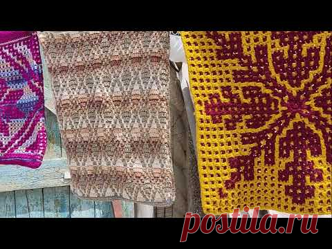 Мозаичное вязание. Снежинка
