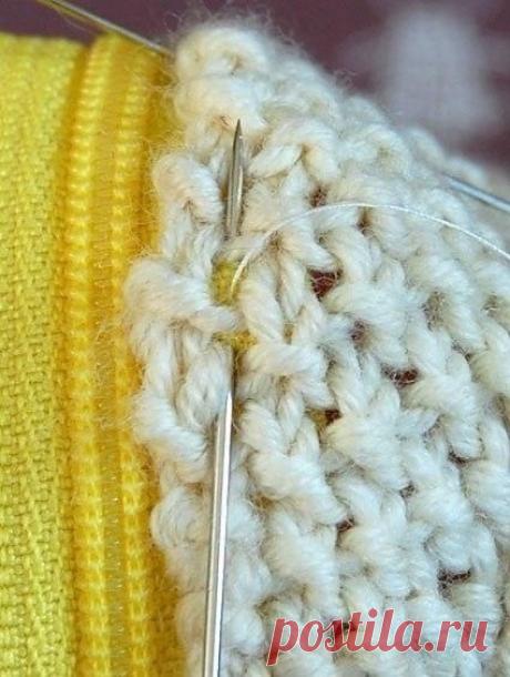 Как вшить молнию в вязание
