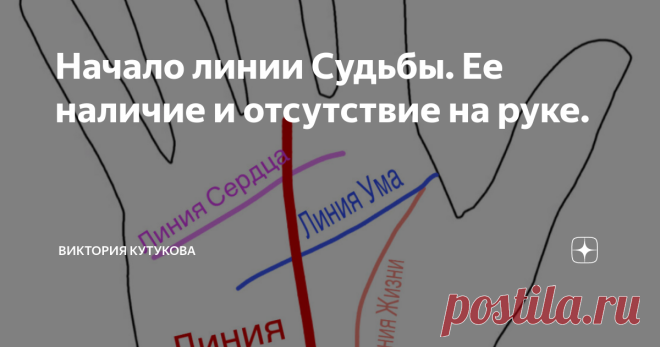 Начало линии Судьбы. Ее наличие и отсутствие на руке. В китайской хиромантии эту линию ещё называют линией карьеры, потому что ее основная задача показать достижения человека, связанные с профессиональным ростом и материальным достатком. Как звучит само название - линия Судьбы… Многие ошибочно думают, что вся Судьба человека будет показана на одной этой линии. Но, этого не будет и не потому что линия даёт мало информации, а потому что хиромантия не считает, что вся жизнь ч...