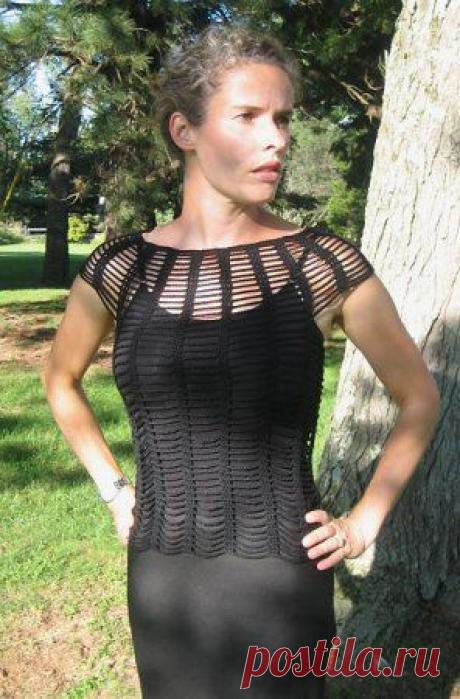 Вяжем летний топ крючком / схема / результат » Бесплатный информационный портал ZeP.com.ua