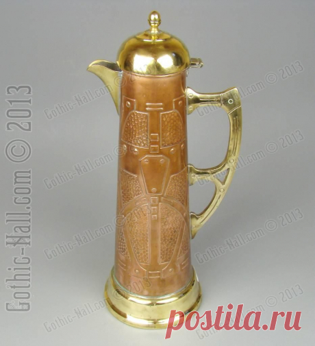 Кувшин для вина в стиле югенштиль. Конец 19-го начало 20-го века. «...Львов и антиквариат - символы cтарины и красоты...» Антикварный магазин-салон «Готик-Холл» это широкий выбор живописи, икон, художественной бронзы, фарфора, золотых и серебрянных украшений, старинной мебели...