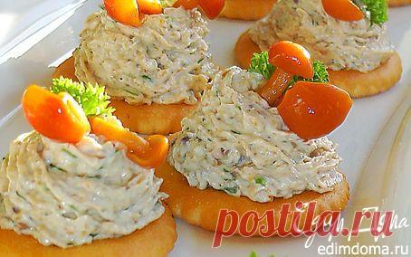 Грибная закуска на крекерах | Кулинарные рецепты от «Едим дома!»