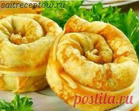 Улиточки из блинов с начинкой