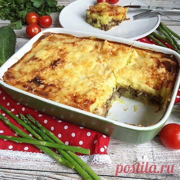 Картофельная запеканка с мясным фаршем / Свежие рецепты