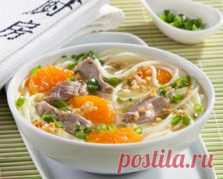 Цитрусовый суп в восточном стиле.