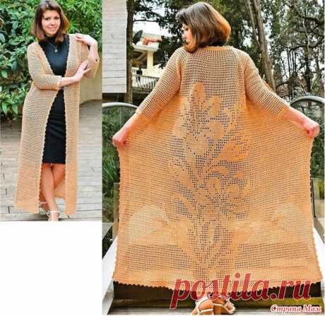 Кардиган Лилия в технике филе. https://www.liveinternet.ru/