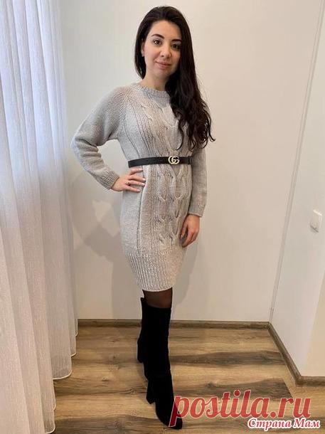 Туника-платье спицами для дочки - Вязание - Страна Мам