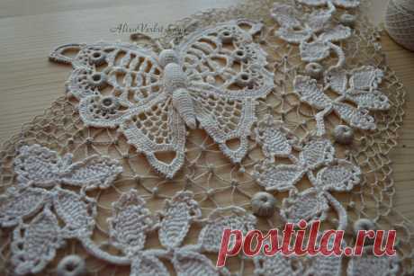 Handmade butterfly Napkin Crochet lace Handmade napkins