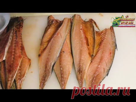 Скумбрия холодного копчения, очень простой рецепт но очень вкусный, такой рыбы не купишь в магазине.