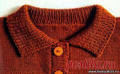 Вязание спицами для начинающих. Вязание воротника | «Хомяк55.ру» сайт о вязании