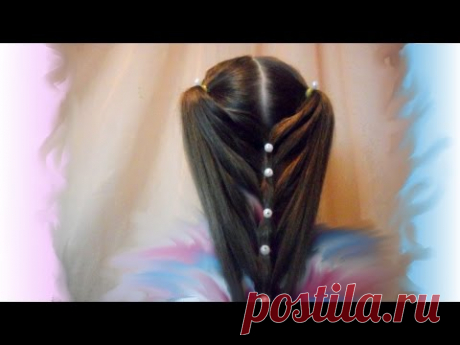 прическа из хвостиков