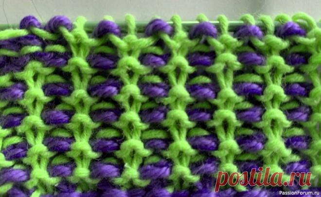 Узор ''Резные столбики''. Видео МК | Вязание спицами для начинающих Мозаичный.
