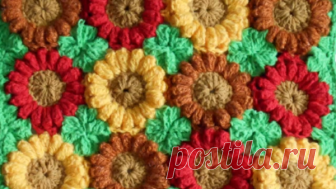 Коврик-сидушка крючком 