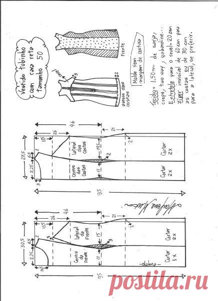 Выкройка платья-футляр на размеры евро от 36 до 56 (шитье и крой) — Журнал Вдохновение Рукодельницы