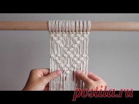 MACRAME SHAPES SERIES - Triangle Pattern #2 Using Square Knots!