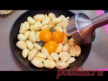 Взбивайте Чеснок  с яйцом❗Муж в Шоке от результата😮ГОТОВЛЮ НА ЗАВТРАК ТРЕТИЙ ДЕНЬ ПОДРЯД За 10 минут