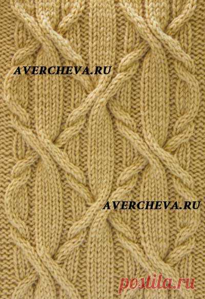 узор спицами 938 | каталог вязаных спицами узоров
