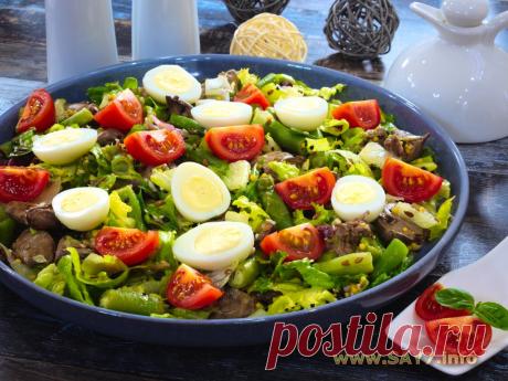 Салат с куриной печенью и стручковой фасолью. Салат с куриной печенью и стручковой фасолью