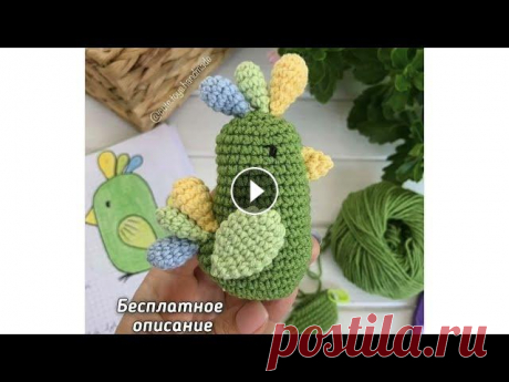 Попугай крючком Хочешь связать попугая? Загляни на мой канал❤️ Автор МК:...