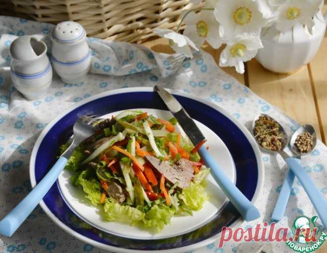 Салат из печени и корейской моркови – кулинарный рецепт