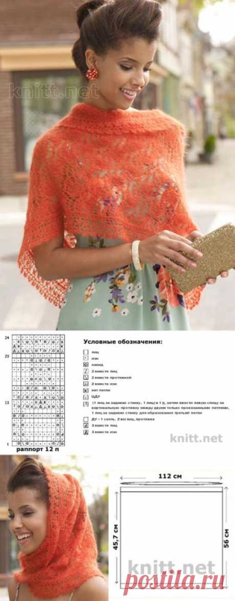 Шаль Mantilla | knitt.net | Все о вязании