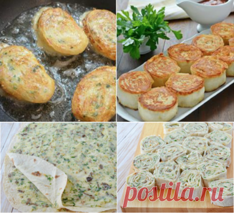 Горячие рулетики из лаваша с картофелем и грибами: закуска которую расхваливают больше чем мясо