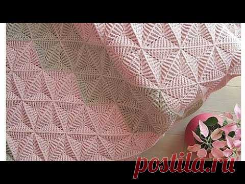 ПЛЕД КРЮЧКОМ В ТЕХНИКЕ ФРАГМЕНТАРНОГО ВЯЗАНИЯ