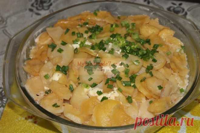 Картошечка с сыром запечёная в микроволновке
