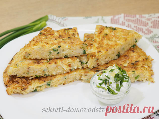 Капустный пирог на сковороде — пошаговый рецепт