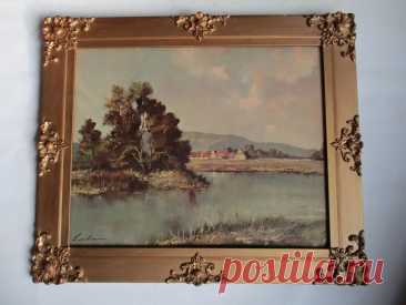 antique gold frame large gilt wood victorian painting frame 21" x 25" | eBay