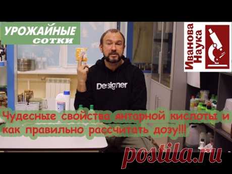 Правильное применение янтарной кислоты и правила расчёта дозы!