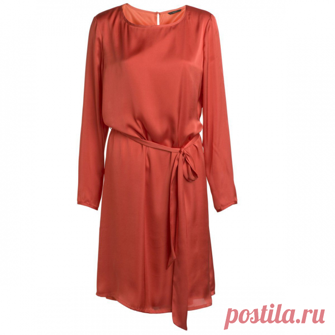 ELLOS Long-Sleeved Dress with Belt, Length 100 cm  £23.40