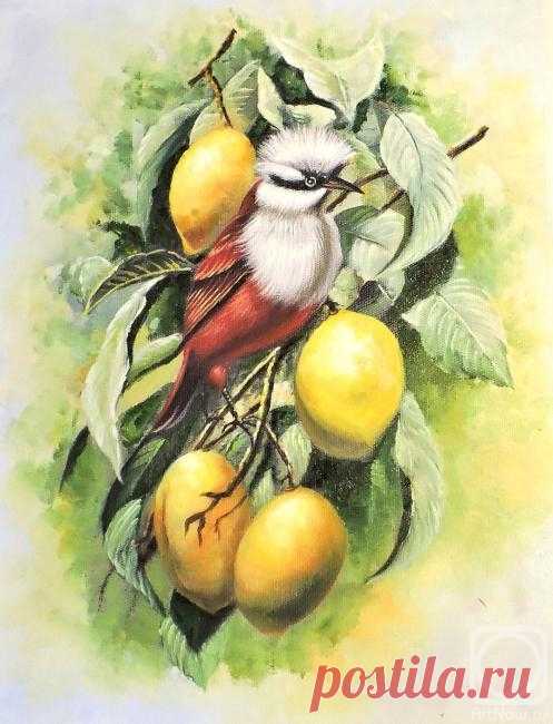 «Райская птичка» картина Бруно Тины маслом на холсте — заказать на ArtNow.ru