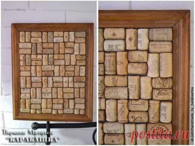 Мастер-класс Декоративное панно из винной пробки /