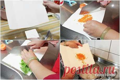 Если нет доски для резки