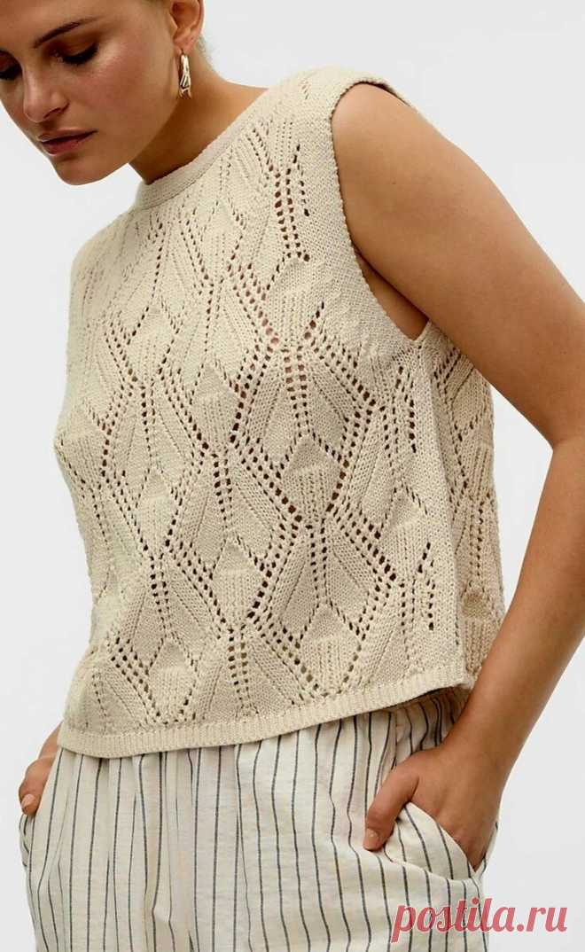 5 ШИКАРНЫХ ТОПОВ СПИЦАМИ НА ЛЕТО 2025! | Копилка узоров (Вязание спицами) | Дзен