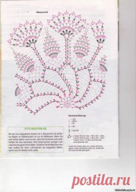 041 Схема салфетки - салфетки классические - Салфетки - Каталог статей - Энциклопедия вязания