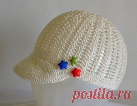 Летняя кепочка (Вязание крючком) | Журнал Вдохновение Рукодельницы