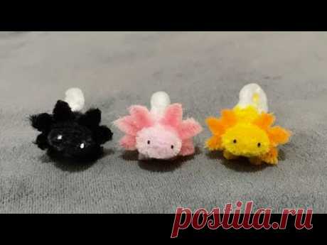 Handicraft Making at Home - Easy Pipe Cleaner Crafts Animals & Original Axolotl Creations